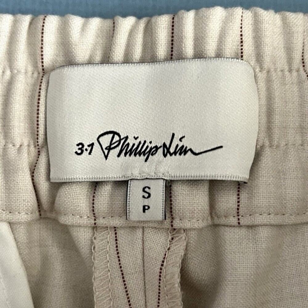 3.1 Phillip Lim Ecru Striped‎ Woven Track Trouser Pants - Picture 6 of 7